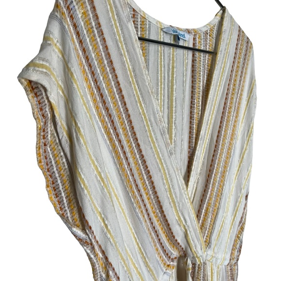 Blue Island Beach Dress Coverup Metallic Maxi Size Medium - Picture 5 of 16